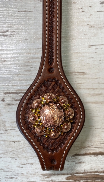 Glitzer Concho rosé gold olive